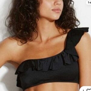 Seafolly Black Ruffle Bikini Set
